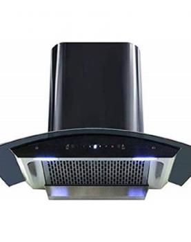 Hindware 90 cm 1200 m3 hr Heat Auto Clean Chimney Auto Clean Wall Mounted Chimney  (Black 1200 CMH)