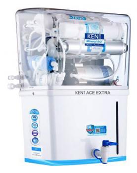 KENT Ace Extra 8 L RO + UV + UF + TDS Control + Alkaline + UV in Tank Water Purifier with Alkaline Water  (White)